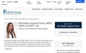 Kennedy August Stout, MSN, APRN, ACNPC-AG website