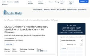 MUSC Children's Health Pulmonary Medicine at Specialty Care - Mt Pleasant