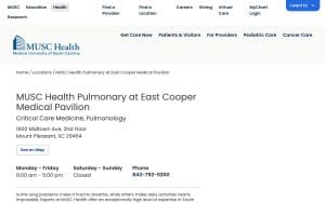 MUSC Health Pulmonary at East Cooper Medical Pavilion