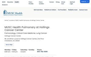 MUSC Health Pulmonary at Hollings Cancer Center
