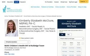 Kimberly Elizabeth McClure, MSPAS, PA-C website