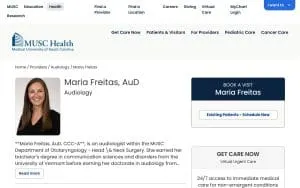 Maria Freitas, AuD website