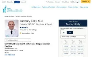 Zachary Kelly, MD of North Charleston website