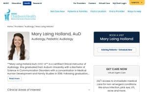 Mary Laing Holland, AuD