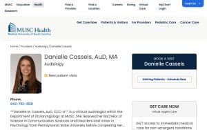Danielle Cassels, AuD, MA, BS