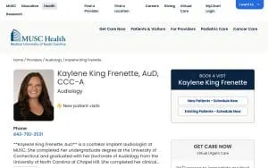 Kaylene King Frenette, AuD, CCC-A website