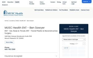 MUSC Health ENT - Ben Sawyer
