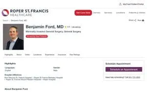 Benjamin R. Ford, MD website