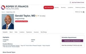 Gerald Taylor, MD of Mt Pleasant
