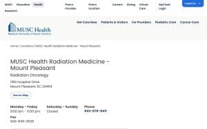 MUSC Health Radiation Medicine - Mount Pleasant