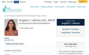 Angela C. LaRosa, MD, MSCR website