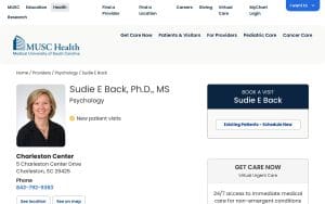 Sudie E Back, PhD, MS