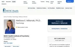 Melissa E. Milanak, PhD website
