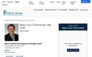 Marc Ivor Chimowitz, MB, ChB website