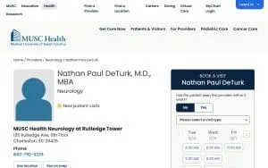 Nathan Paul DeTurk, MD, MBA website