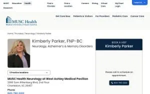 Kimberly Parker, FNP-BC website