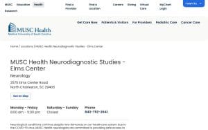 MUSC Health Neurodiagnostic Studies - Elms Center
