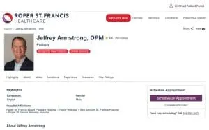 Jeffrey R. Armstrong, DPM website