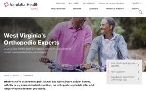 CAMC Orthopedics website