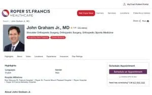 John M. Graham, MD of Charleston website