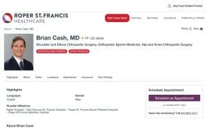 Brian Cash, MD website
