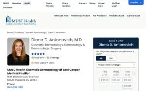 Diana D Antonovich MD website