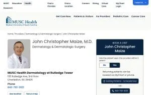 John Christopher Maize, Sr, MD website