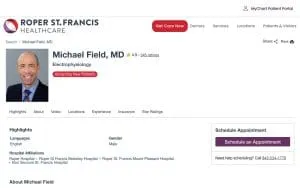 Michael Field, MD website
