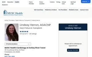Lindsay Herron, AGACNP website