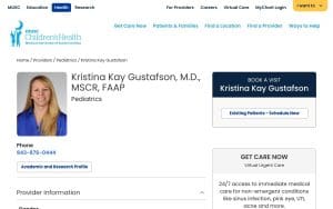Kristina Kay Gustafson, MD, MSCR, FAAP