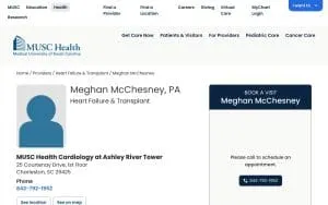 Meghan McChesney, PA website