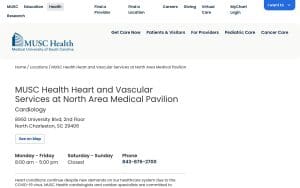 MUSC Health Heart and Vascular Services at North Area Medical Pavilion