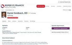 Daniel J. Goldbach, DO of Charleston website