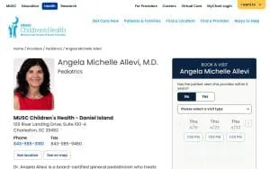 Angela Michelle Allevi, M.D. website