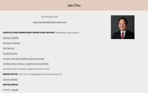 Assisted Living Answer Man: Joe Chu