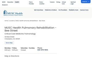 MUSC Health Pulmonary Rehabilitation - Bee Street