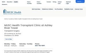 MUSC Health Transplant Clinic at Ashley River Tower