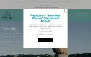 Zone Blue Functional Medicine website