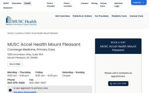MUSC Accel Health Mount Pleasant
