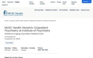 MUSC Health Geriatric Outpatient Psychiatry at Institute of Psychiatry