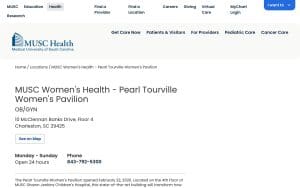 MUSC Women's Health - Pearl Tourville Women’s Pavilion