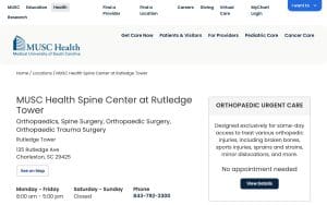 MUSC Health Spine Center at Rutledge Tower