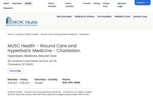 MUSC Health – Wound Care and Hyperbaric Medicine – Charleston
