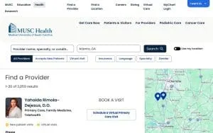 MUSC Health Springview Family Medicine website
