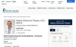 Marty Shannon Player, MD, MSCR website