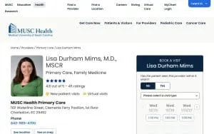 Lisa Durham Mims, MD, MSCR website