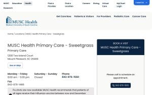 MUSC Health Primary Care - Sweetgrass