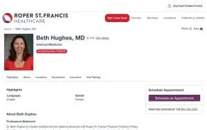 F. Beth Hughes, MD website