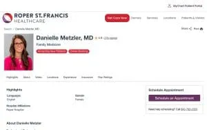 Danielle Metzler, MD website