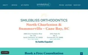 Smilebliss by Nirenblatt Orthodontics of North Charleston website